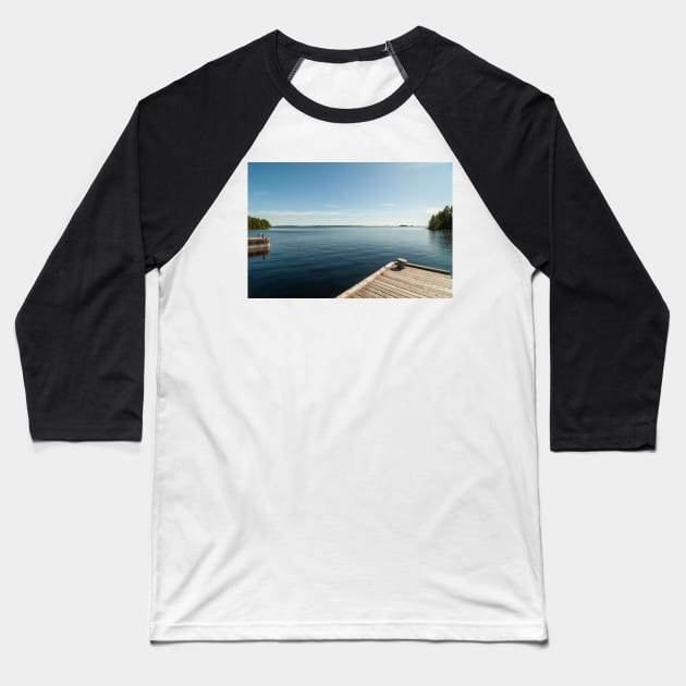 Sunny Day at the Dock Baseball T-Shirt by iluphoto